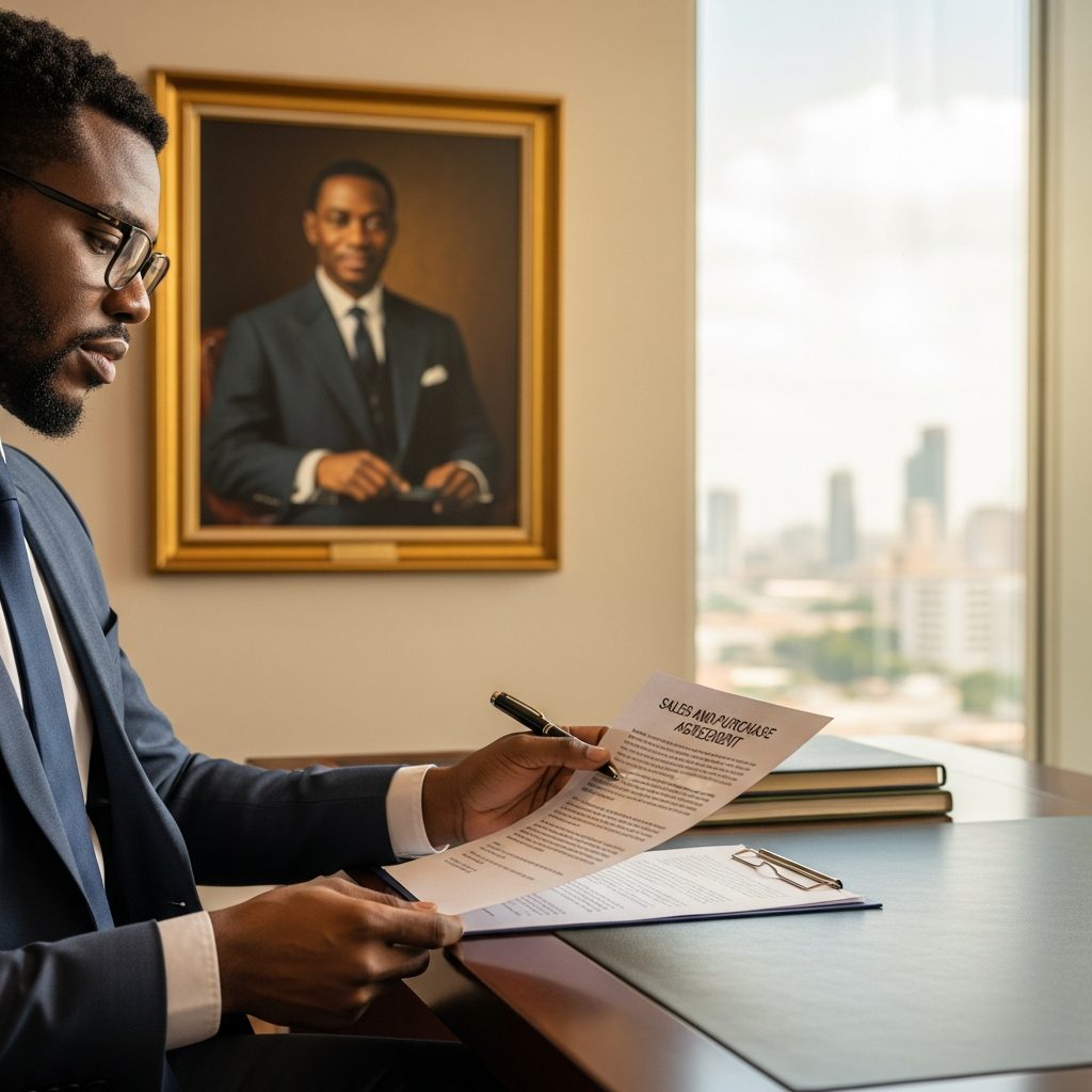 You reserve the unit with a fixed fee, then your lawyer reviews and signs